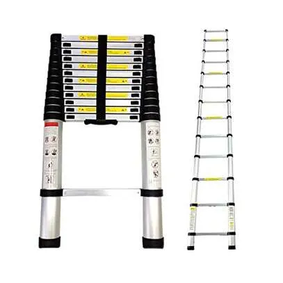 telescopic ladder retracted and extended