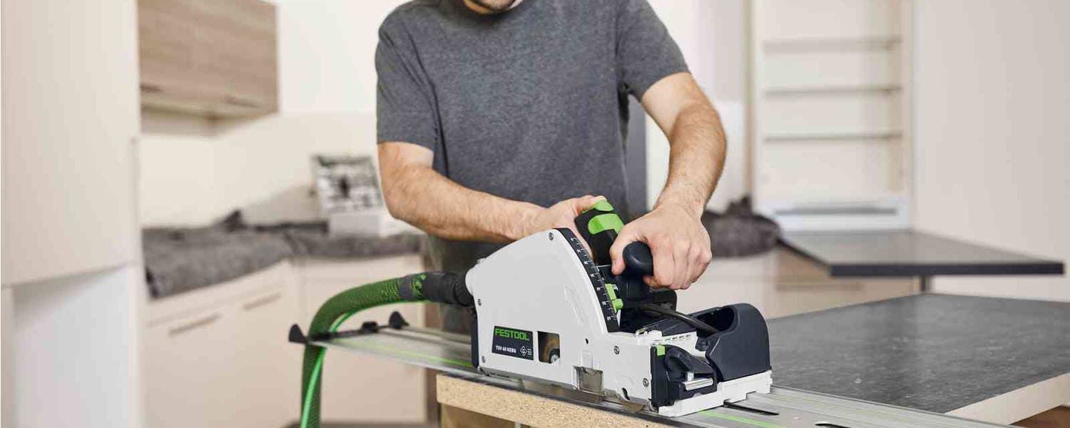 Festool TSV 60 KEBQ-Plus plunge-cut saw with scorer