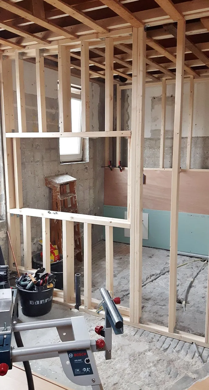 frame voor binnenmuren