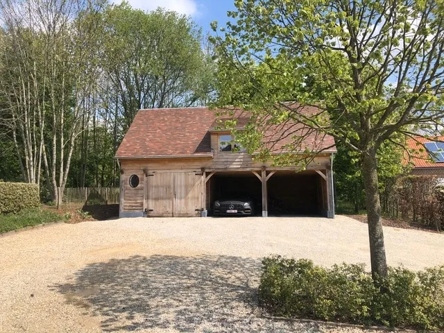wooden carport