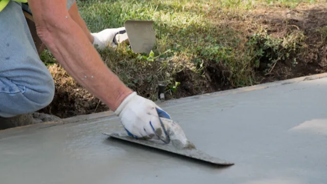 sanding concrete floor