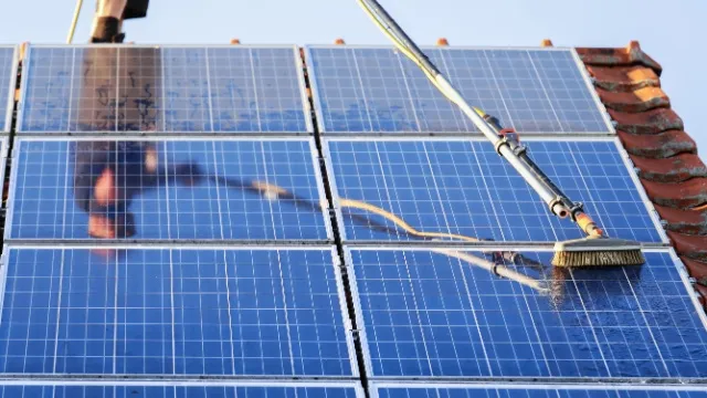cleaning solar panels