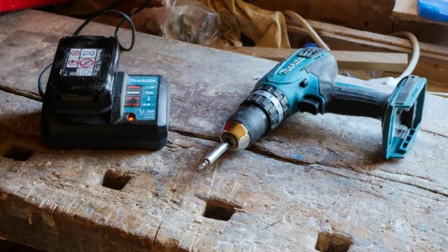 Makita battery on charger