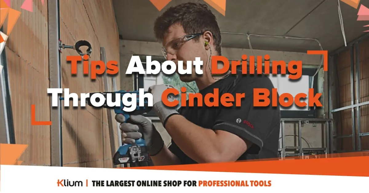 Drilling through cinder block walls