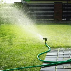garden hose trolley and sprinkler