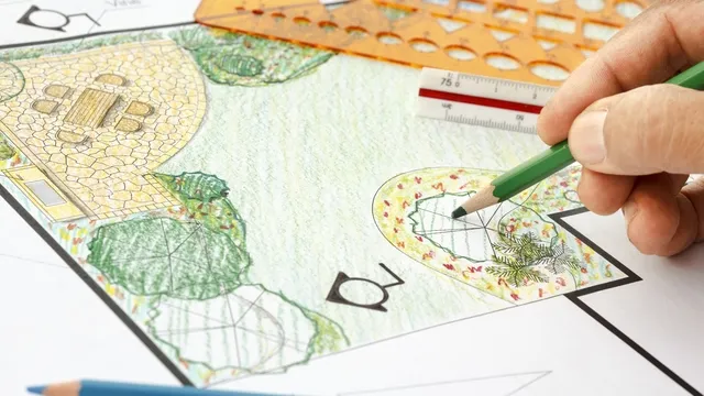 hand sketches garden plan
