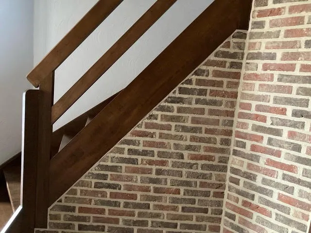 Finished caulking on stairs