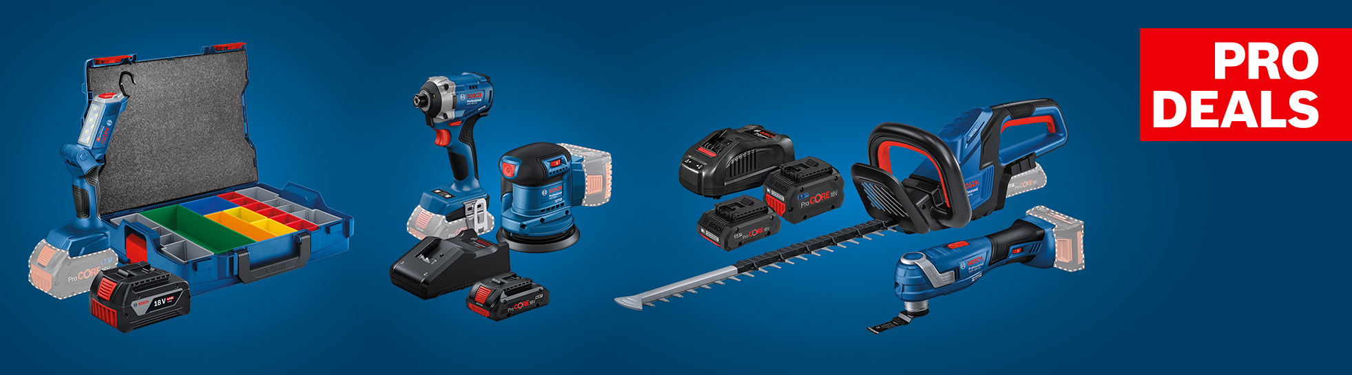 Bosch PRODEALS 2026 - Free battery, work light, machine or starter set! Bosch PRODEALS 2026 - Buy Bosch Professional 18V tools and receive a gift!